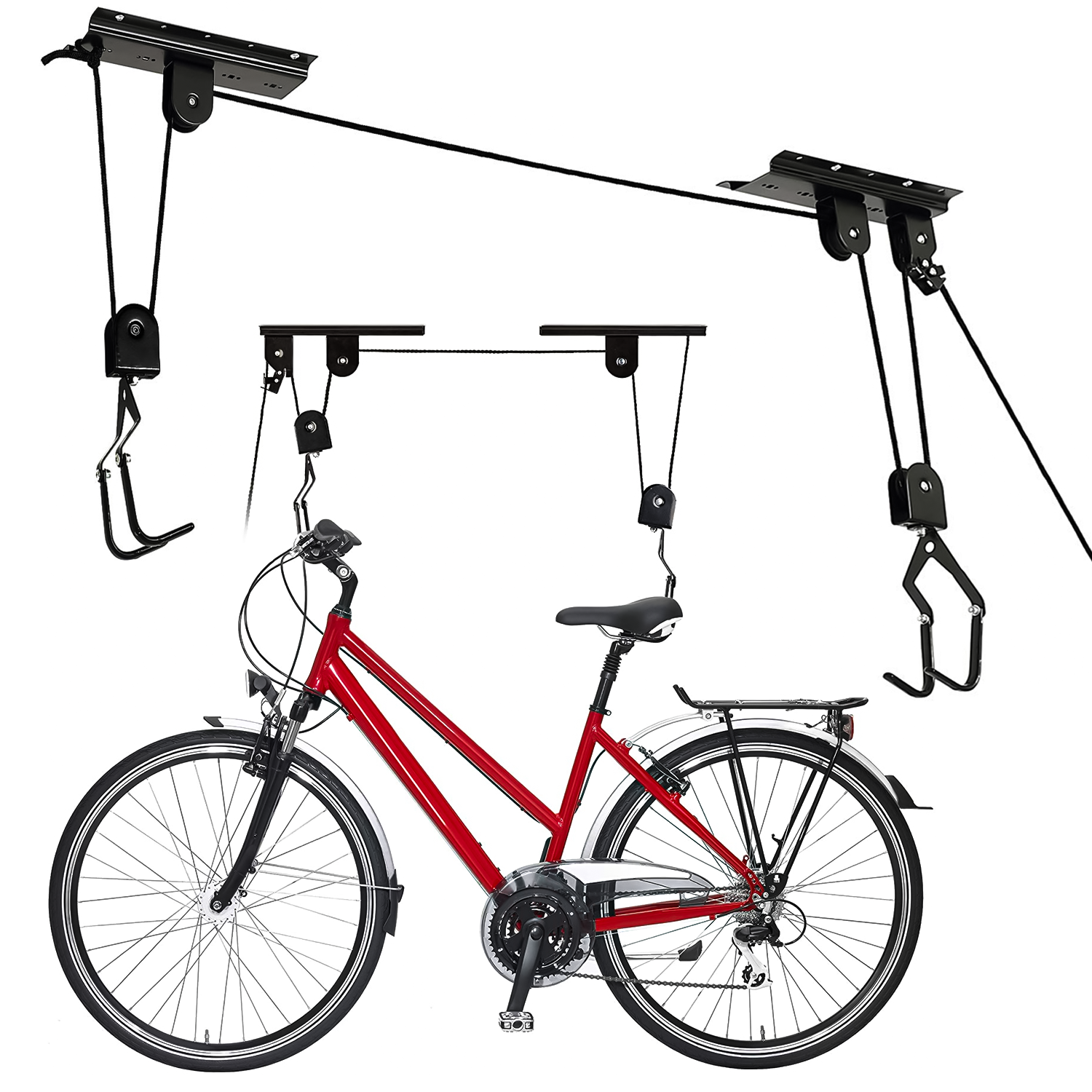 Bike rack best sale pulley system