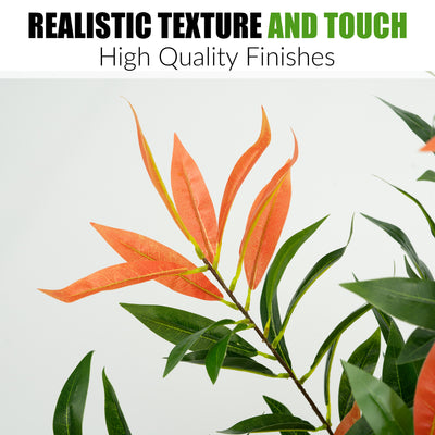 80cm Artificial Ficus Tree Plant Photinia Red Robin