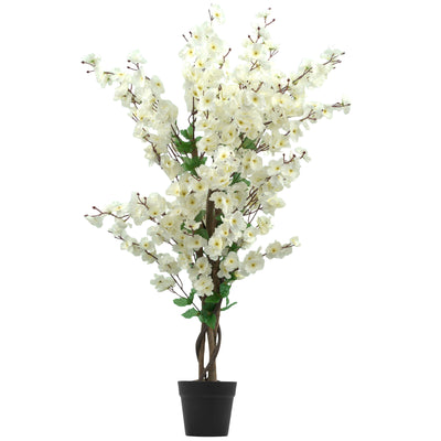 Artificial Cherry Blossom Tree Realistic White Wintersweet