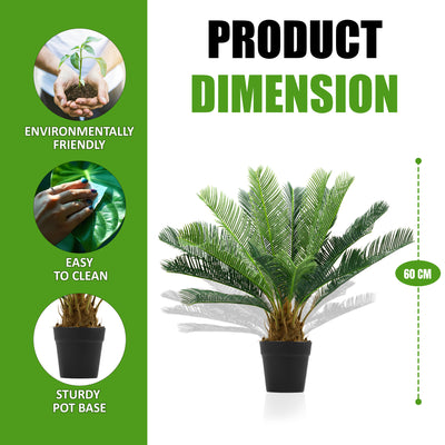 60cm Cycas Large Artificial Palm Tree