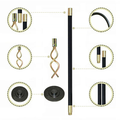 12 Piece 9 Meter Drain Rod Set