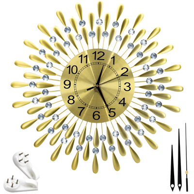 Crystals Quartz Jeweled Wall Clock