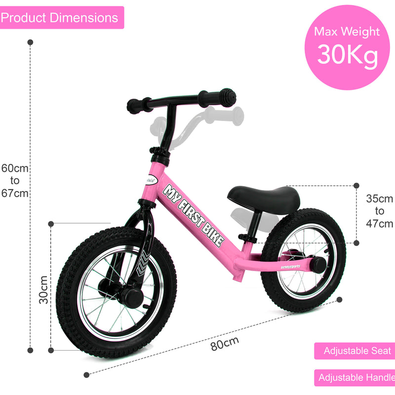 My First Bike 12" Kids Balance Bike For 2-6 Years