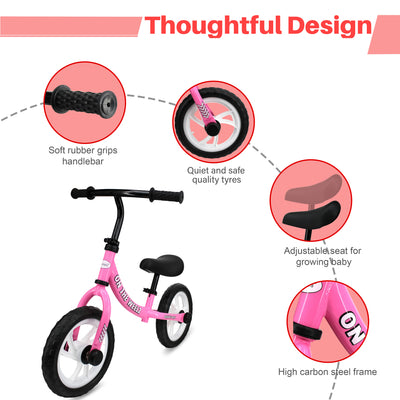 On The Weelz 12" Kids Balance Bike For 2-6 Years