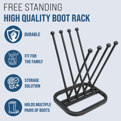 4 Pair Wellington Walking Boot Rack Stand