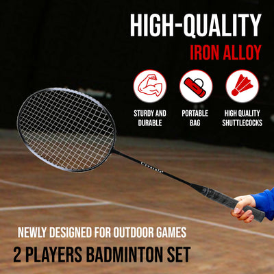 Badminton 2 Racket & Shuttlecocks Set