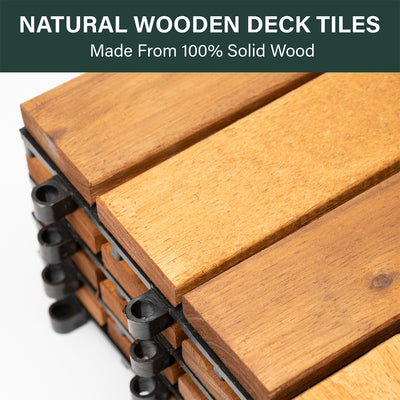 Interlocking Wooden Decking Tiles 30x30cm