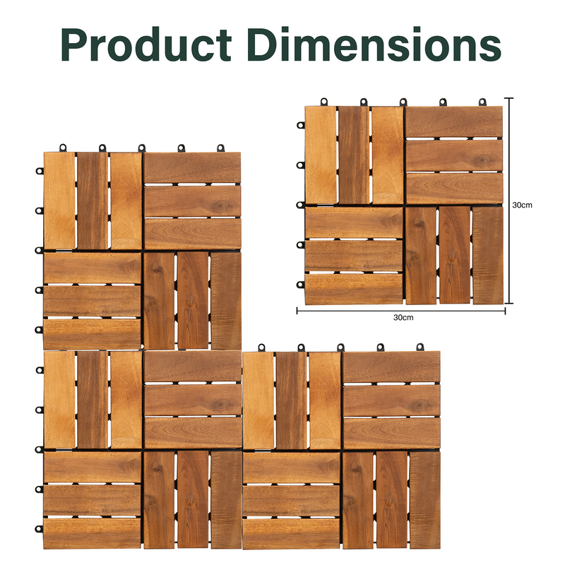 Interlocking Wooden Decking Tiles