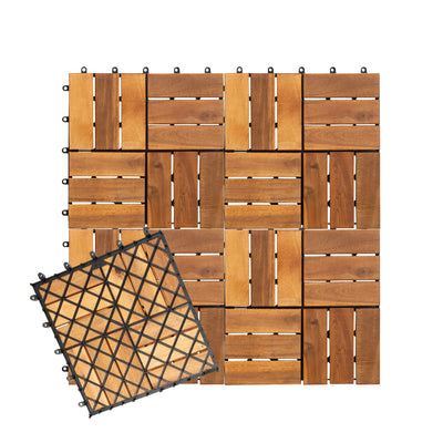 Interlocking Wooden Decking Tiles