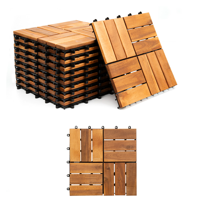 Interlocking Wooden Decking Tiles