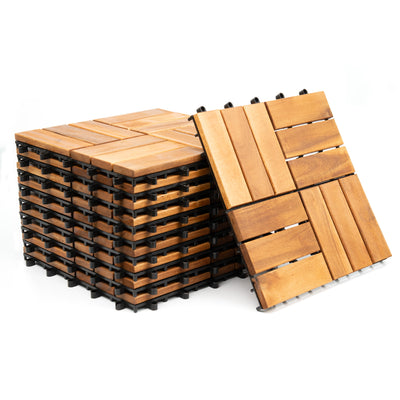 Interlocking Wooden Decking Tiles