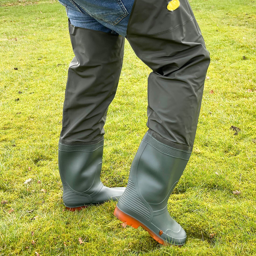 Lightweight Hip Waders with Cleated Sole Dennyshop UK