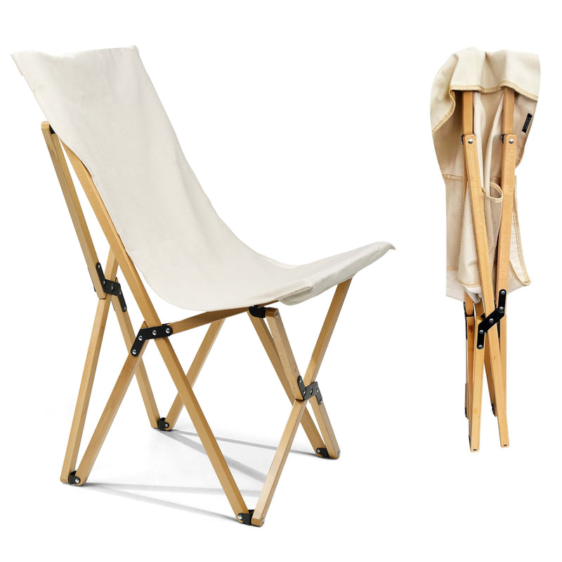 Folding Wooden Butterfly Chair Portable