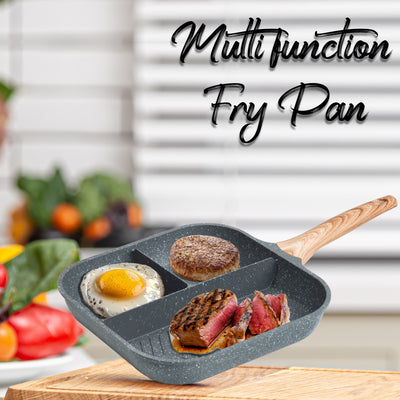 3 in 1 Multi Section Non-Stick Frying Pan