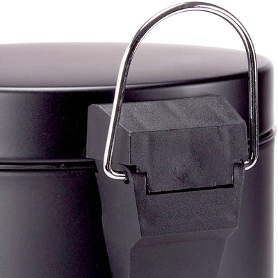 3L Pedal Bin with Toilet Brush Black