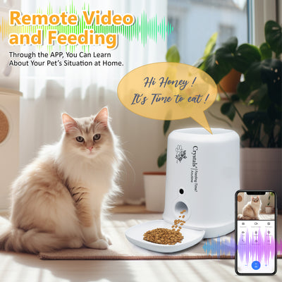 Automatic Smart Pet Feeder with 1080p Wifi Camera