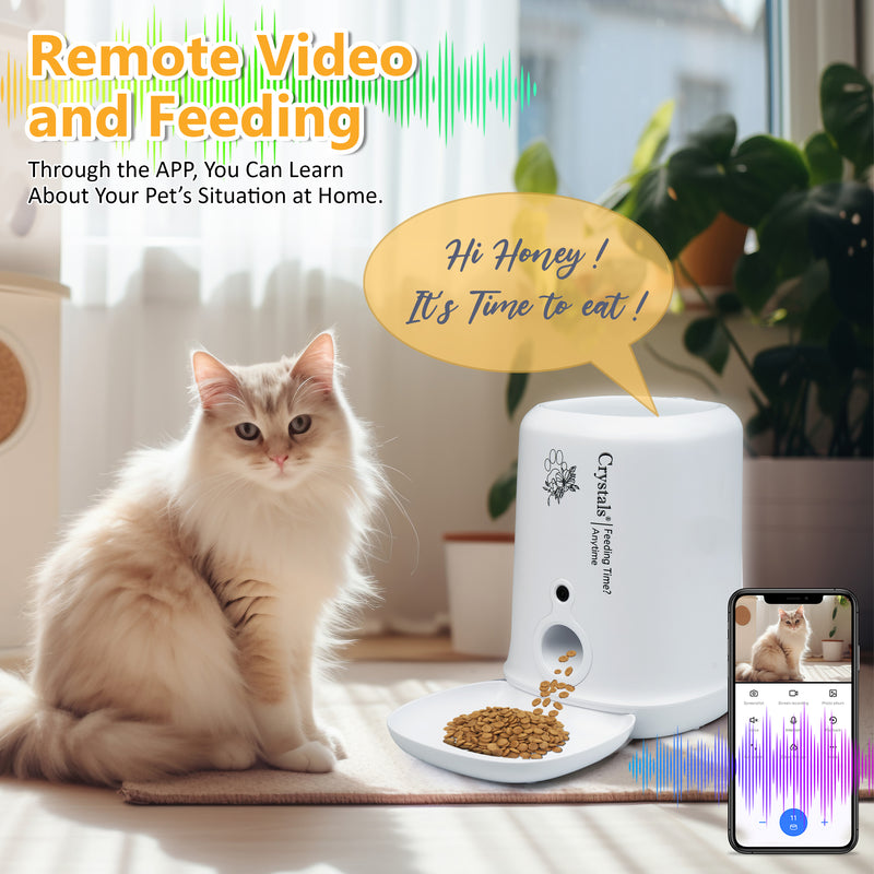 Automatic Smart Pet Feeder with 1080p Wifi Camera