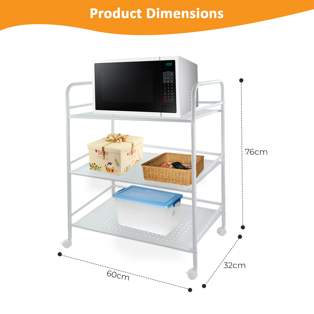 3 Tier Slim 2024 Storage Rolling Cart