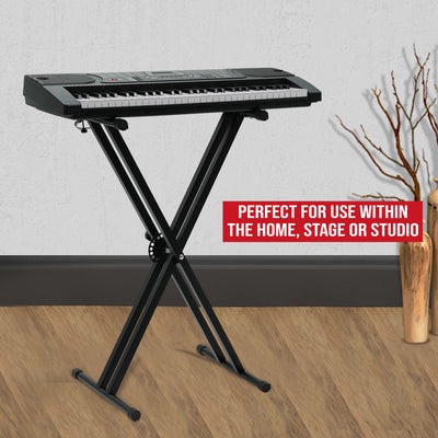 Double Tubes  X Frame Keyboard Stand