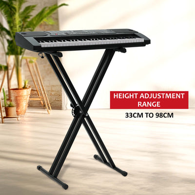 Double Tubes  X Frame Keyboard Stand