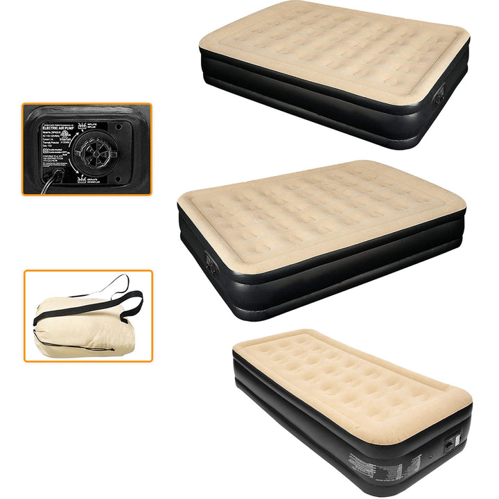 Noble queen size comfort double high raised air mattress best sale