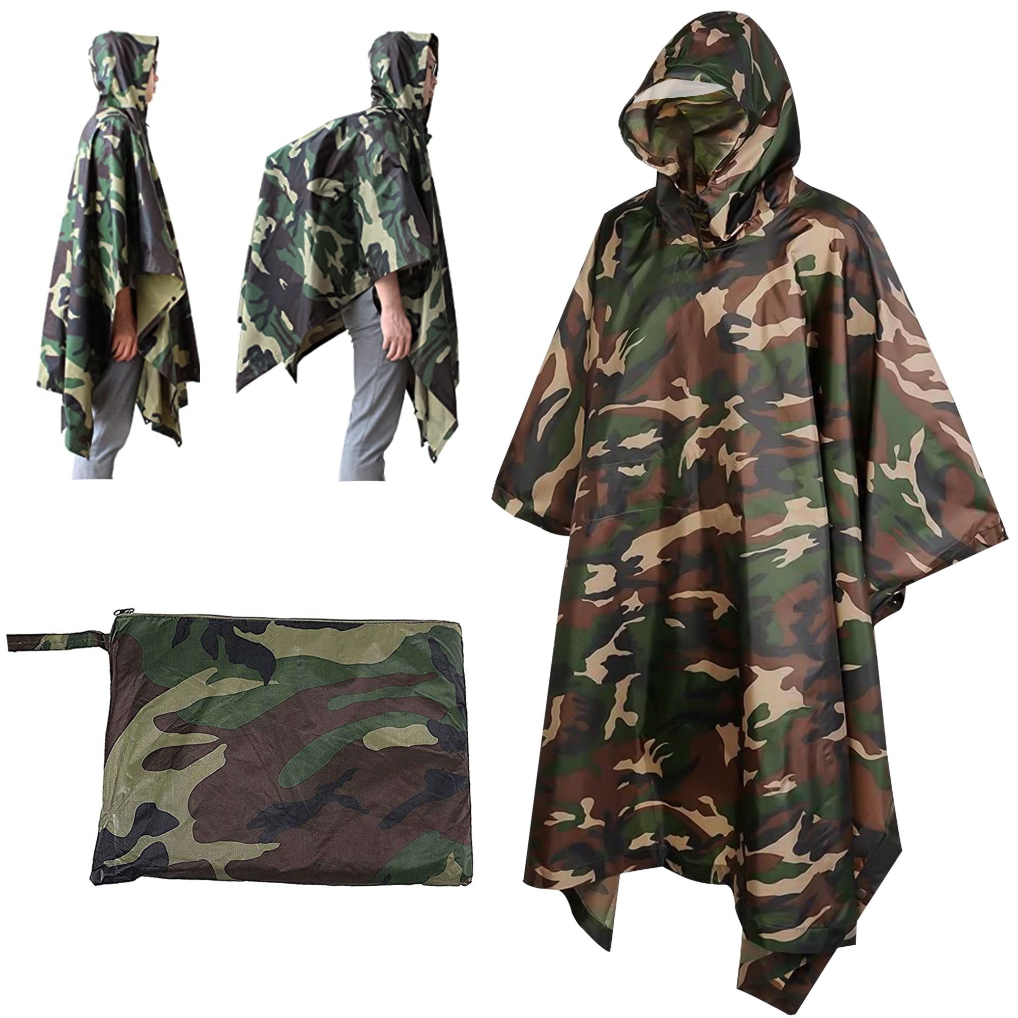 Heavy Duty Waterproof Poncho Adult – Dennyshop UK